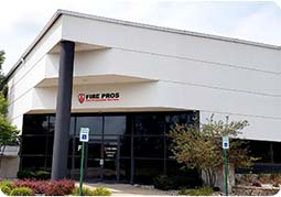 Outside view of the Fire Pros Fire Protection Services building